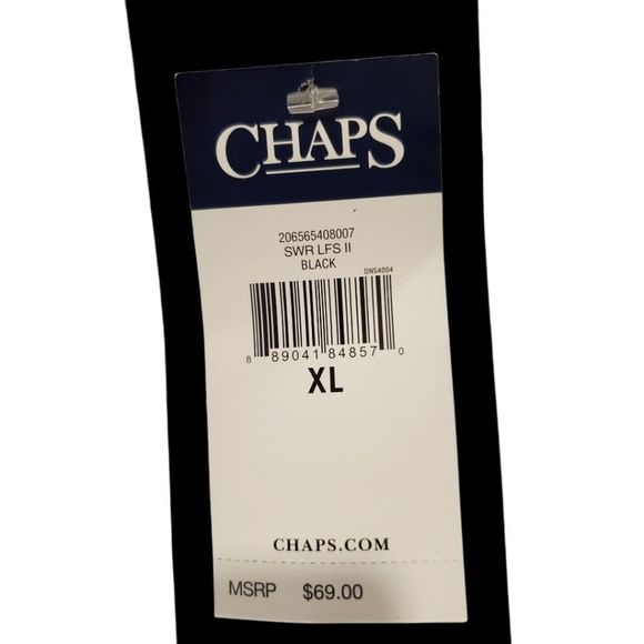 Chaps Sleeveless Sweater Vest | Black - Picture 13 of 13